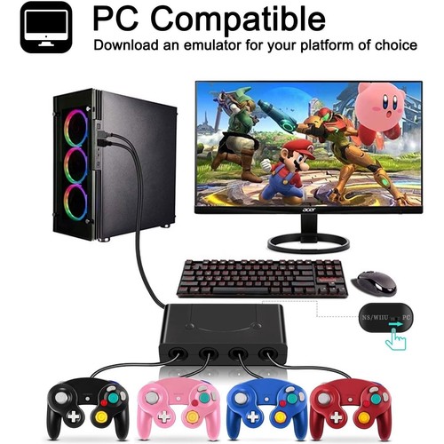 Ergonomic Design 3-in-1 Converter Suitable for Nintendo Gamepad Switch/Wii U/PC - Picture 5 of 6