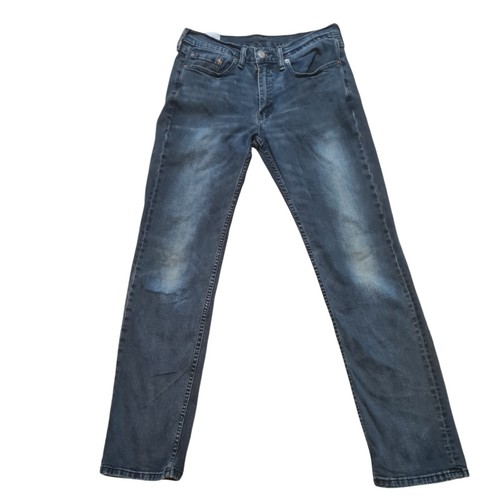 LEVI'S 514 Mens Jeans blue Denim Slim Straight Mens W31 L32 - Good Condition - Picture 2 of 8
