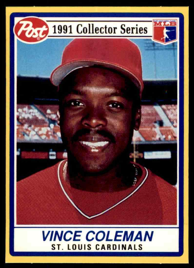1991 POST COLLECTOR SERIES ODDBALL VINCE COLEMAN ST. LOUIS