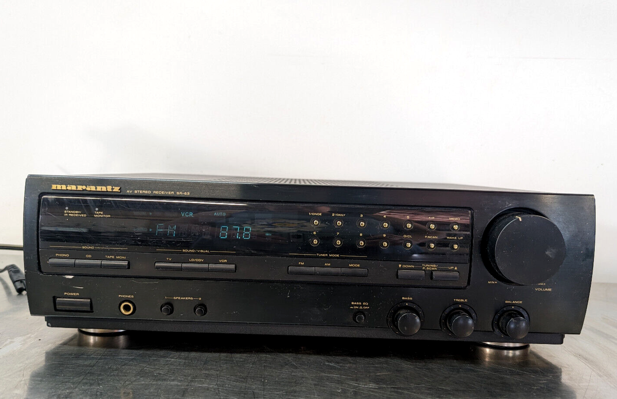 Marantz Receiver ブラック コンパクト Marantz SR-63U Audio Video AV Stereo Receiver, Surround Sound Home