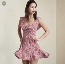 Reformation Perla Dress Gibraltar Red Bandana Print Size 2