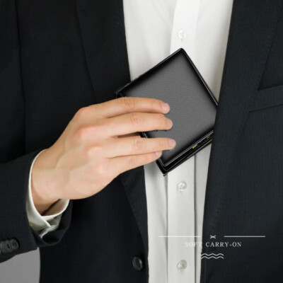 5 Kreditkarten Leder Geldbörse - RFID geschützt mit 1 Ausweis & Münze + Geldscheinfach 
