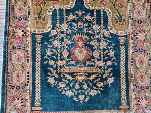 221273-Wunderschöner Original Türkischer Hereke,Reine Seide,13x13/cm²,Carpet,Rug - Bild 7 von 11