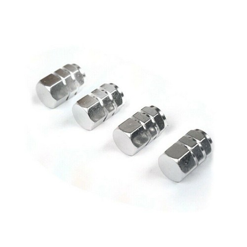 4 Sliver Metal Tire Valve Air Dust Cover Stem Caps - Wheel Car Truck SUV Bike US - Picture 12 of 14