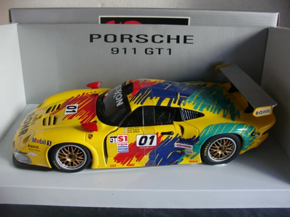 WOW EXTREMAMENTE RARO Porsche 993 GT1 #01 Rohr 1st Sebring 1997 1/18 Minichamps/UT - Imagem 2 de 4