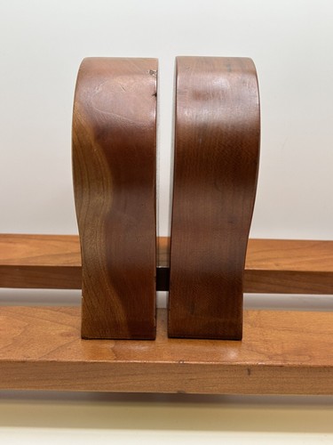 Vintage Solid Wood Mission Arts & Crafts Book Ends Craftsman Shaker Bookends CDS - Picture 15 of 18