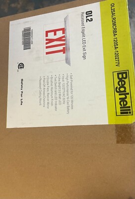 Beghelli OL2-SA-LR-2-M-CR-BA Recessed Edgelit LED Exit Sign NIB | eBay