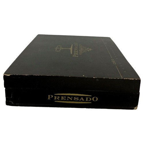 Prensado by Alec Bradley Dark Brown Wood Wooden Cigar Box EMPTY - Imagen 3 de 8