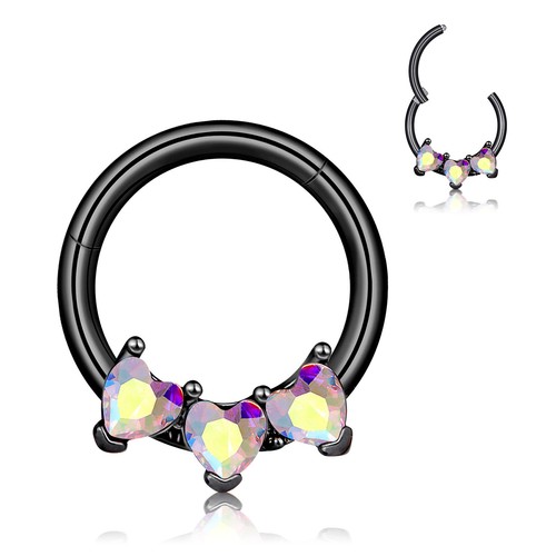1 Stück Chirurgenstahl Ohrringe Helix Septum Clicker Nasenring Creolen Piercing Schmuck - Bild 9 von 65