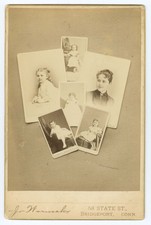 D1117~ CDV & CABINET CARD ADVERTISEMENT J. Warnock Bridgeport Connecticut D1117~ CDV & CABINET CARD ADVERTISEMENT J. Warnock Bridgeport Connecticut