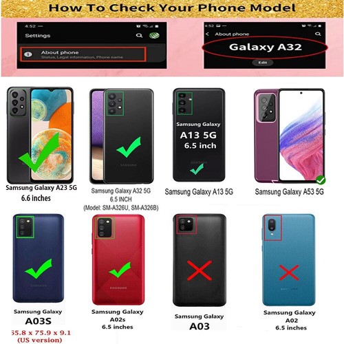 For Samsung Galaxy A03S A13 A23 A32 5G Shockproof Case+ Tempered Glass Protector - Photo 2 sur 16