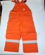 Tyndale HRC2 Bib Overall Men's M HRC2 Flame Resistant Hi Vis Orange Made in USA