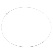 1.1MM 925 STERLING SILVER FLEXIBLE CABLE WIRE COLLAR NECKLACE choker