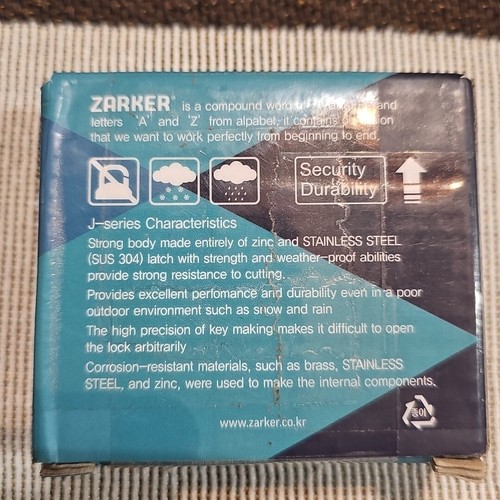 Zarker J45S keyed Padlock, Heavy Duty Stainless Steel Shackle Lock Waterproof - Picture 9 of 11