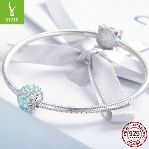 Fashion Bisaer 925 Sterling Silver Snowflake & Christmas Bead Charm Fit Bracelet - Picture 143 of 180
