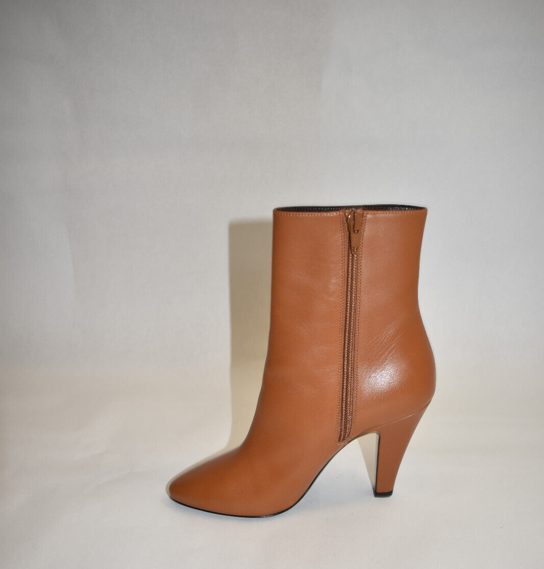 Nuovo! Stivaletti alla caviglia Saint Laurent 68 marrone cognac taglia 37 7 US DD282