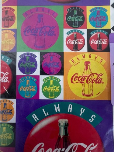 Vintage Coca-Cola Verpackungspapier Geschenkverpackung von Hallmark Expressions 2 Blatt - Bild 5 von 5