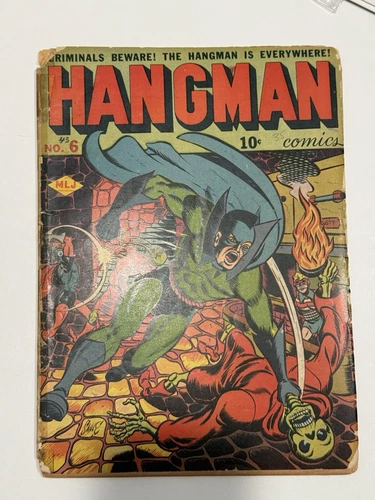 ⭐️Hangman Comics #6  1943🔥 Published By MLJ Magazine Golden Age 💥