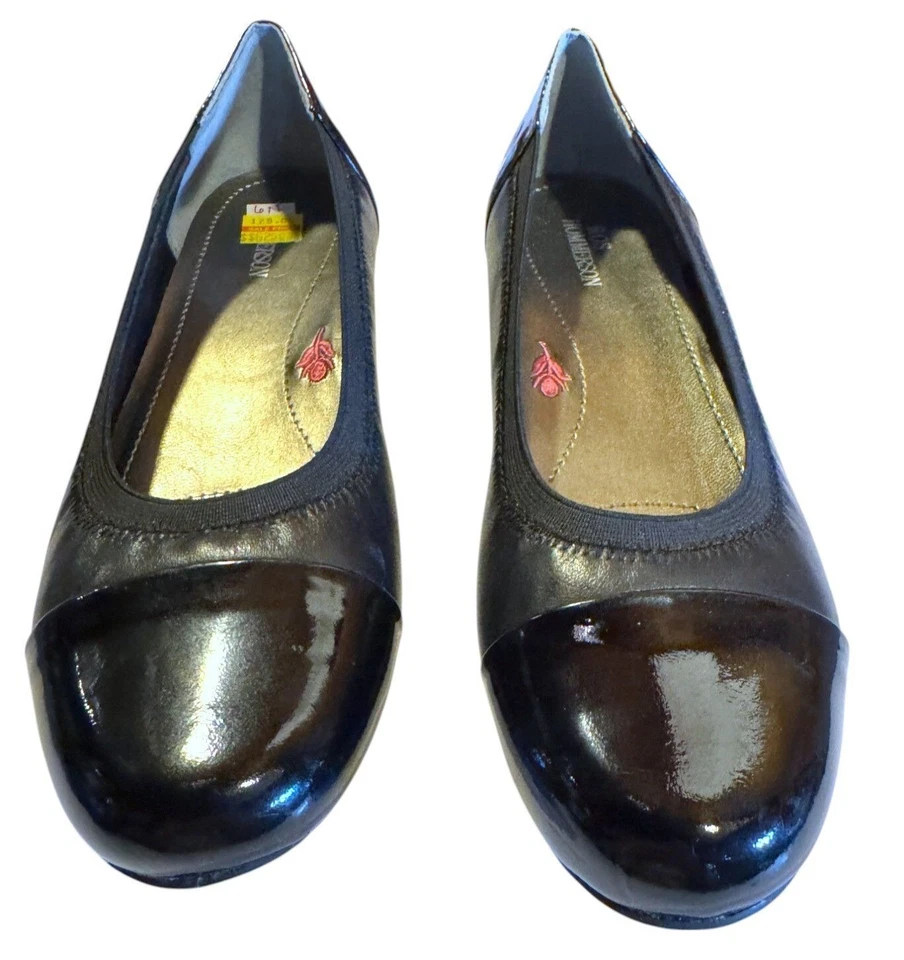 Ros Hommerson Black Patent Leather Womens Flats Size 6 Narrow - Image 2 of 4