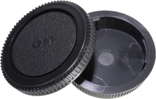 Rear Lens Cap and Body Cap Set Compatible with Olympus OM System Fits OM-1, OM-2
