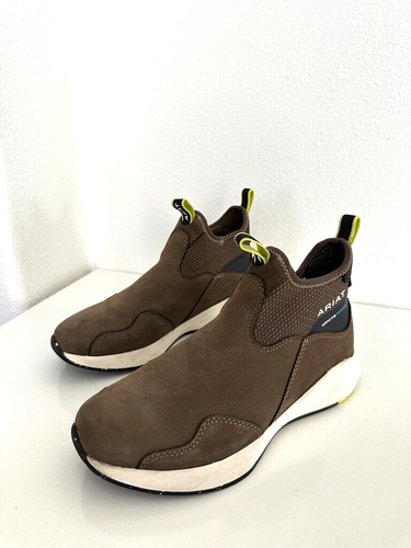 Ariat Ignite Chelsea Waterproof Shoes Ankle Green Suede Pull On Women's Size 6