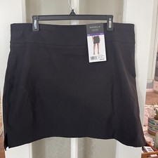 NWT RAFAELLA WOMEN'S STRETCH SKORT Black Pretty SIZE XXL 59