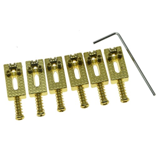 6 stücke E-gitarre Brücke Roller Sättel Brücke Sattel Set für Strat / Tele - Picture 5 of 24