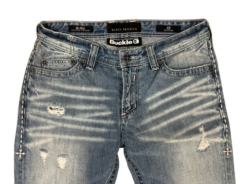 Affliction Jeans Homme 32 Bleu Noir Premium Blake Relaxed Straight Denim - Photo 5/6
