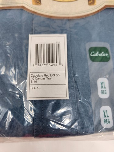 Cabela's Button Up Soft Canvas Trail Shirt XL Blue - Picture 14 of 24