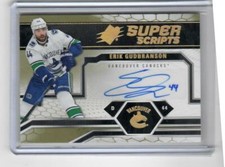 18-19 2018-19 SPx ERIK GUDBRANSON SUPER SCRIPTS AUTOGRAPH SS-EG CANUCKS