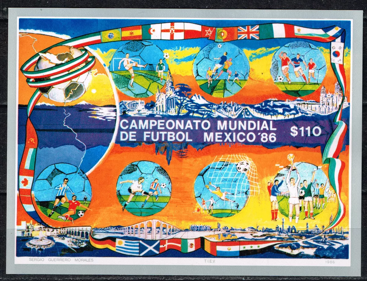 Brazil 2008 MNH 1985 World Cup Soccer Mexico 1986 Souvenir sheet