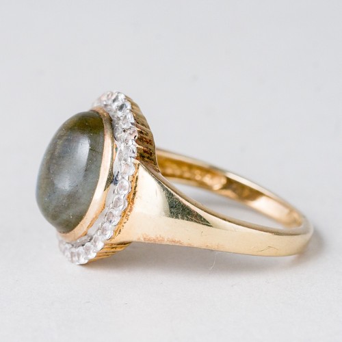 Silber Ring 925 vergoldet Blauer Stein Größe 60 (19,1 mm Ø) 4,82 g - Bild 2 von 10