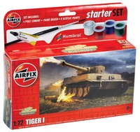 Kleines AnfäNger Set - Tiger I Panzer 1:72 Plastik Modellbausatz Airfix