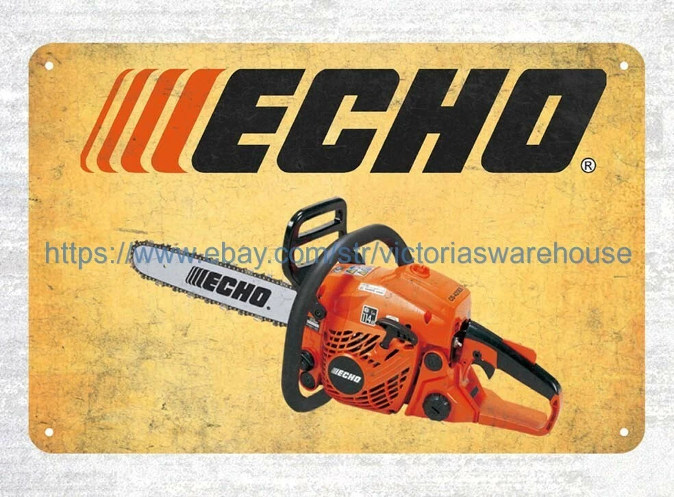 metal wall accessories Echo chainsaw tools equipment garage metal