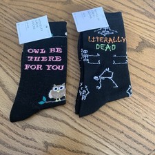 Novelty Crew Socks Size 9-11