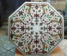 30'' Marble Coffee Center Table Top wall Inlay Malachite antique Lapis Mosaic