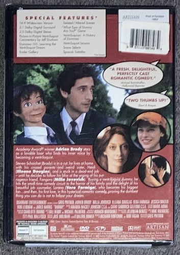 Dummy DVD Adrien Brody Illeana Douglas Milla Jovovich Vera Farmiga 2002 - NEW - Picture 2 of 3