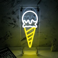 Ice-cream Shape LED neon sign lights USB power Acrylic wall decor