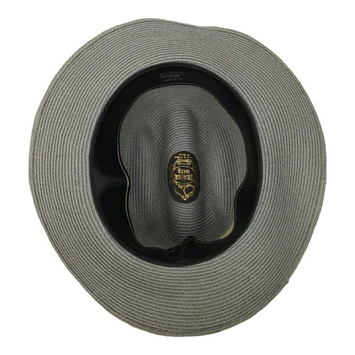 Floppy Panama Hat Size 7 1/4 Custom Made Gray Black Band Beaver Hats Vintage USA - Picture 10 of 12