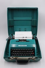 Olivetti Studio 45 Typewriter Aqua Teal Blue Spain MCM Mid Century Modern 1960s thumbnail