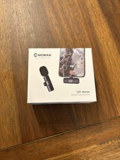 Moman Wireless Lavalier Microphone for iPhone Video Recording Interview Podcast