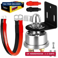300A 12V 48V Battery Disconnect Switch with 2GA Cable Side Post Mounting Bracket