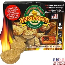 Natural Fire Starters 35 Count Non Toxic Pine Scented Campfire Grill Use