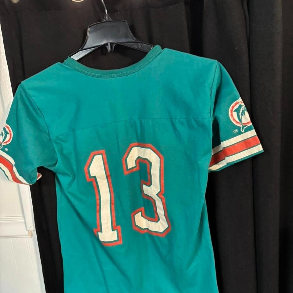 Camiseta estilo jersey vintage de los Rawlings Miami Dolphins Dan Marino #13 NFL para hombre L Foto 3 de 3