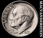 1955 Silver Roosevelt Dime - Choice Gem Brilliant Unc  Lustrous  #J9935