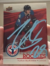 NATHAN MACKINNON SIGNED 2014 HOCKEY CARD DAY ROOKIE CARD COLORADO AVALANCHE RARE. rookie card picture