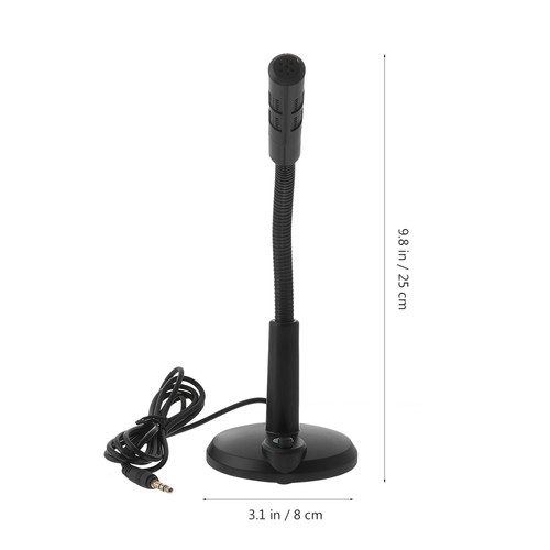 Microphone for Pc Desktop Laptop Work Plastic with Base Meeting Game - Afbeelding 2 van 12