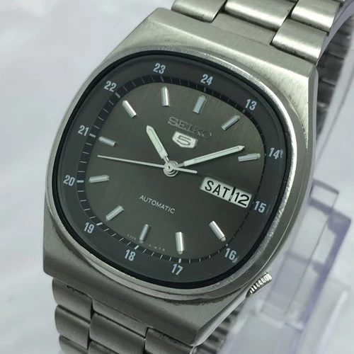 Seiko 5 Automatic 6309-5100 Railway Time Day/Date Vintage Men’s Watch