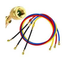 HVAC Refrigerant Hoses 6FT 1/4" Flare 800 PSI Set of 3