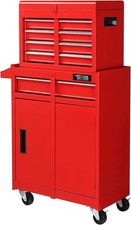 5 Drawer Rolling Tool Chest Storage Cabinet w...